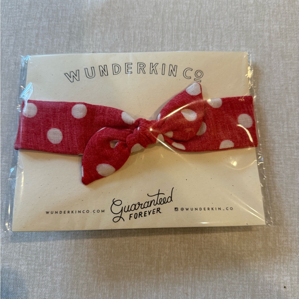 Red Polka Dot Wunderkin soft headband